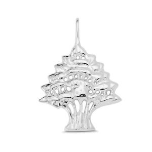 Lebanese Cedar Tree Necklace, Lebanon Jewelry, Cedar Tree of Lebanon, Sterling Silver, 14K Solid Gold, Beirut Jewelry, Lebanese Jewelry