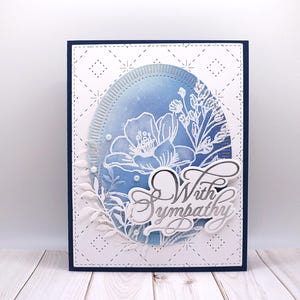 Carte de sympathie faite main avec des fleurs à l'aquarelle
