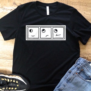 Funny Faces Trio T-Shirt, Different Moods
