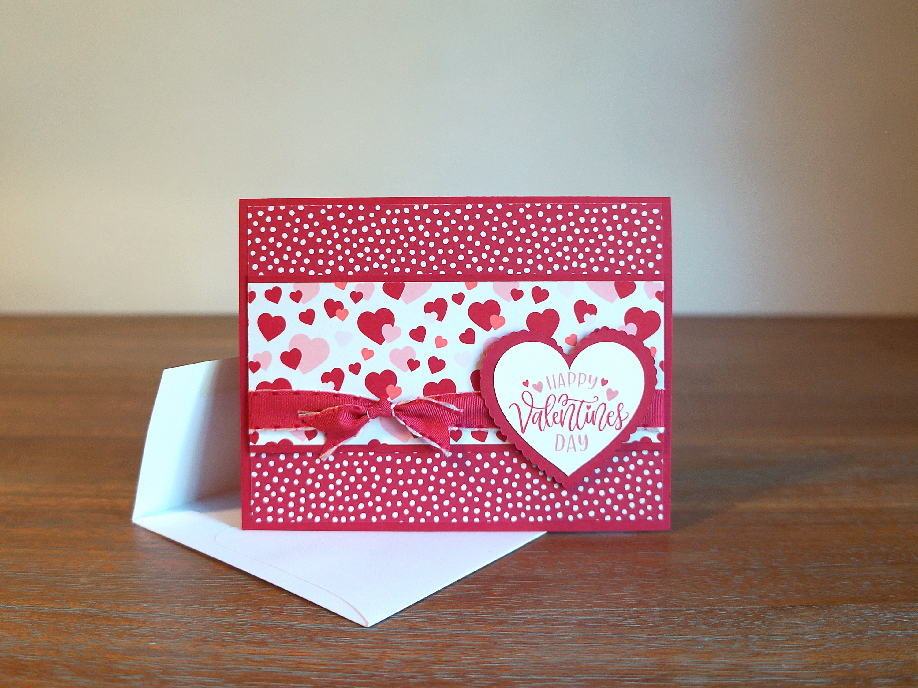 Handmade Valentine Card With Lots of Hearts - Etsy