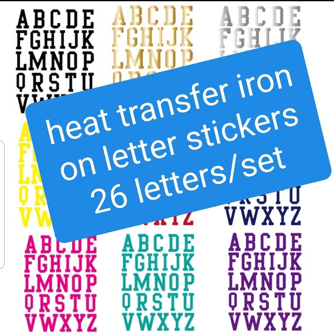 26 Letters/set Iron on Sticker. Heat Transfer Stickers for Shirts