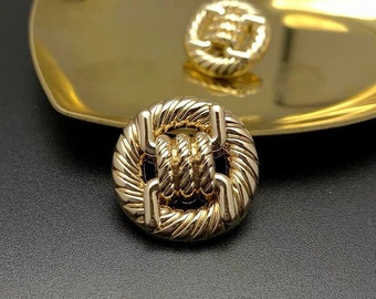 5 pezzi di bottoni di lusso modello bottoni in metallo alla moda per abbigliamento Bottoni dorati e argento per cappotti e giacche