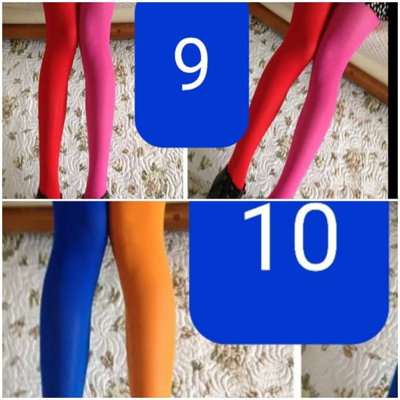 Teen Girls Tights Two Different Colours on Each Leg. Perfect for