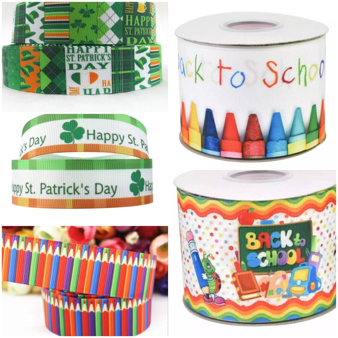Back to School Ribbons Perfect for Hair Accessories, Decorations and