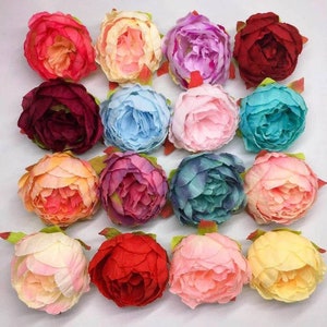 10 pcs of 10cm Peony Flower Head Artificial Flower For Wedding Party Home Decoration DIY Fake Flowers Wall Garland