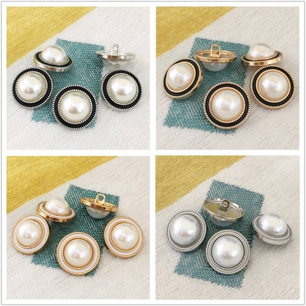 03. 5 piezas de perlas de 25 mm, botones de costura DIY de moda súper hermosos para abrigo, botones decorativos de diamantes de imitación de lujo para ropa, patrón de abeja