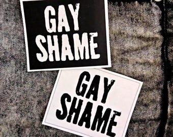 En promotion ! Écusson Gay Shame Activist : écusson punk en toile queer à coudre