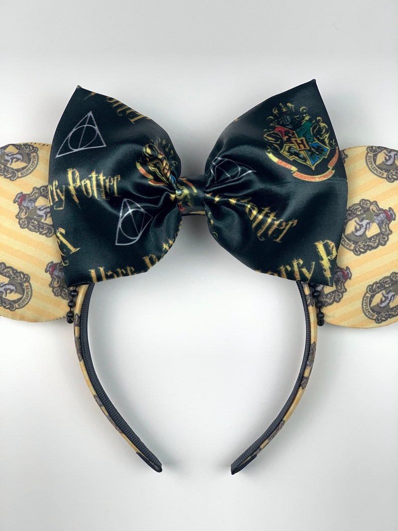 Harry Potter Ears Hufflepuff Ears Harry Potter Satin Bow Etsy