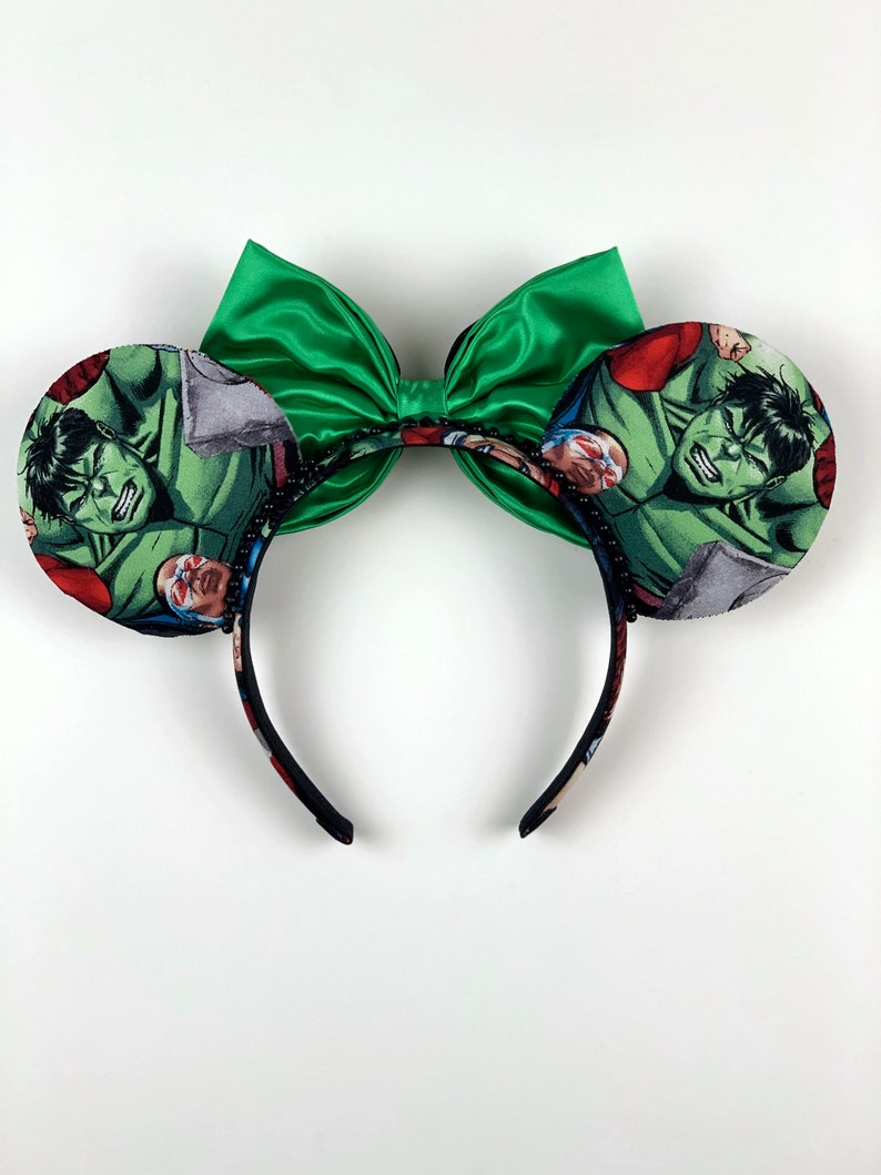 Marvel Ears Hulk Avengers Dual Satin Bow MCU Marvel | Etsy