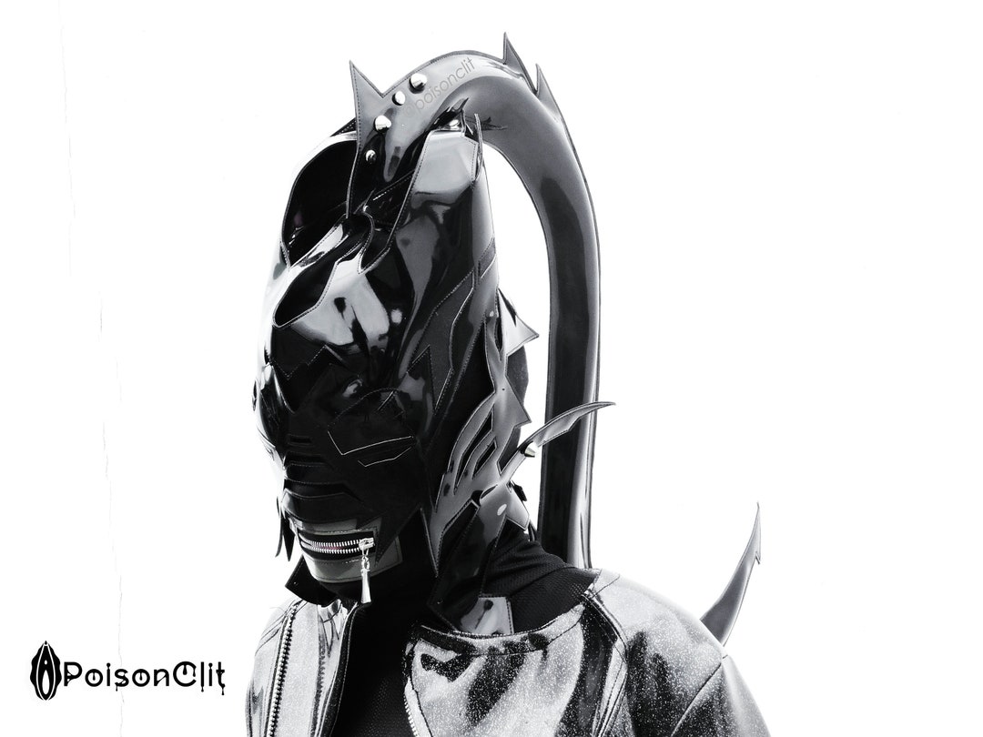Black Alien Tail Headpiece: Sci-fi BDSM Mask - Handcrafted PVC - Etsy UK