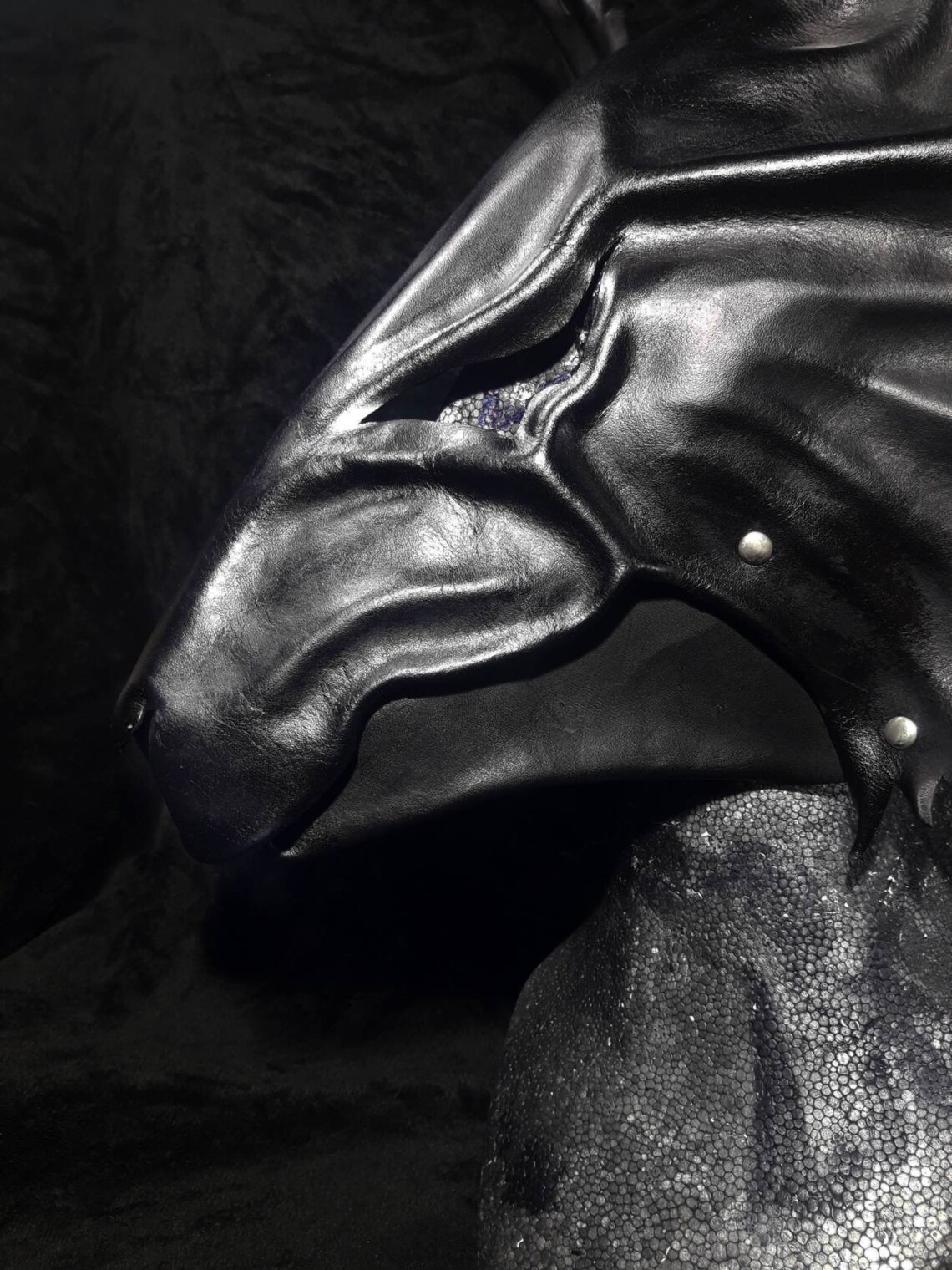 Black Wolf Leather Mask Lycanthrope Evil Dog BDSM Pet Play. Etsy