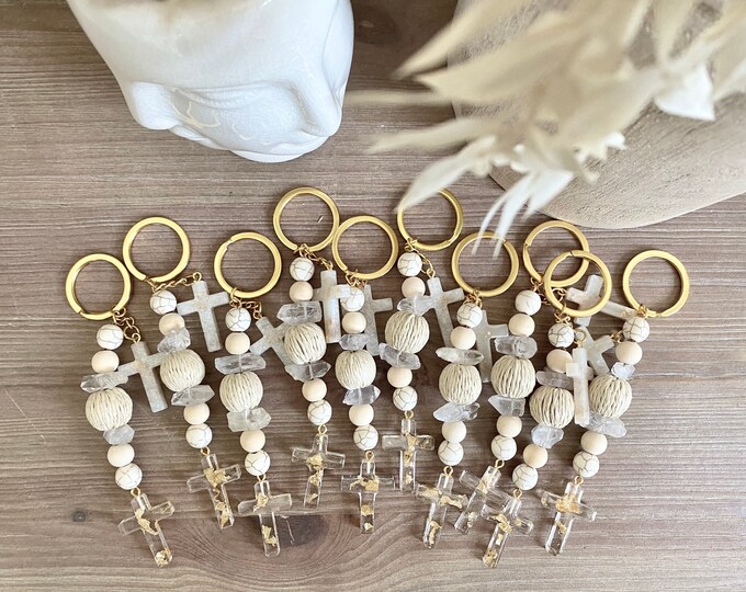 Resin Cross Keychain Etsy