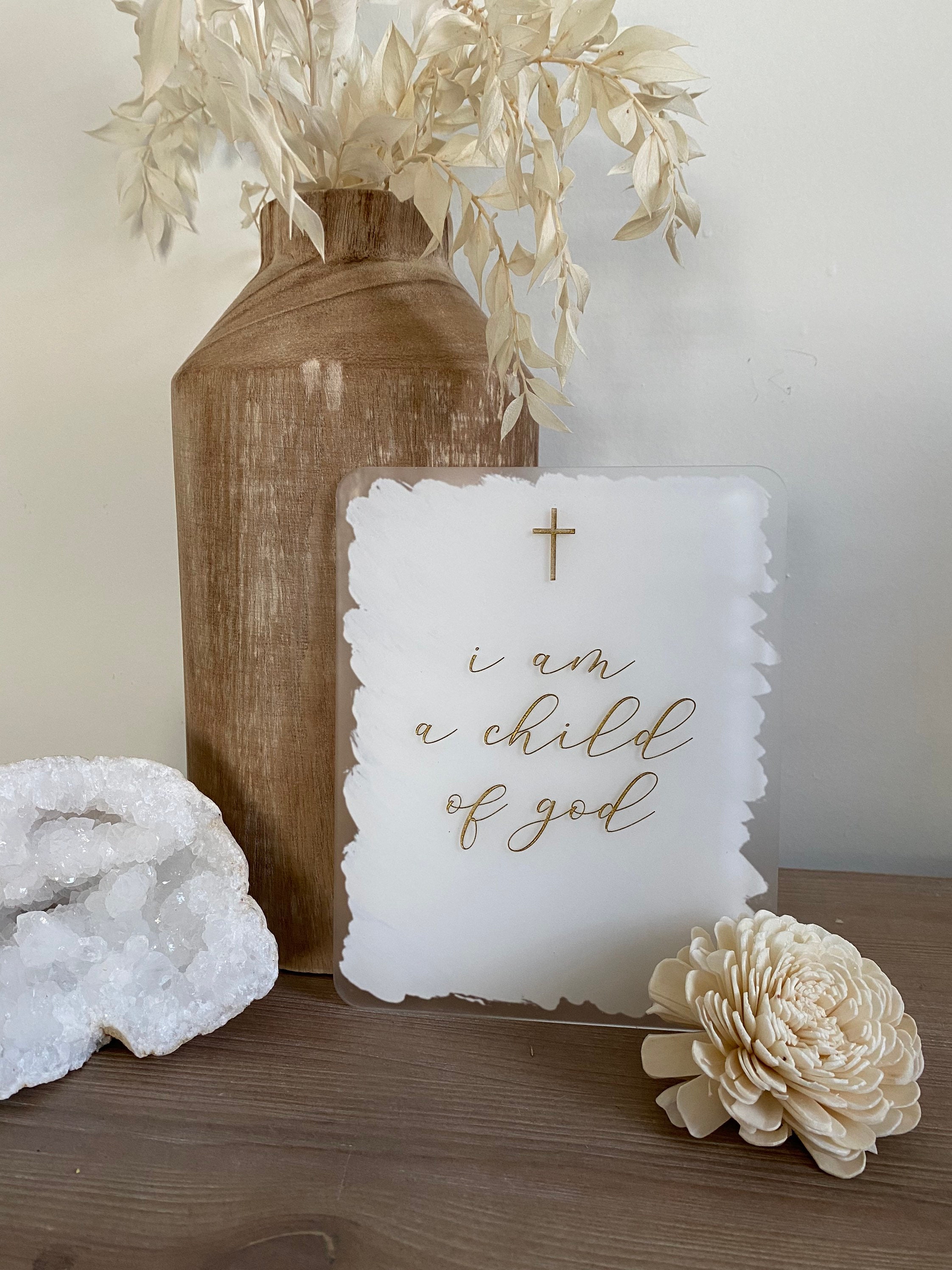  Kigley Acrylic Christian Gifts for Men I Am a Child of