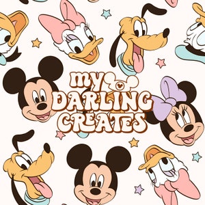 Magical Mouse Friends Repeating Pattern for Fabric Sublimation | Seamless File