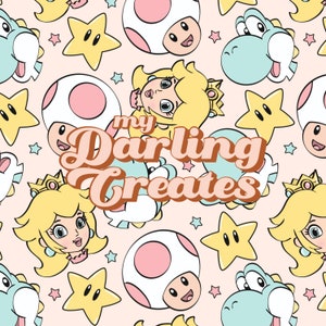 It’s Peach Time! Princess Seamless File for Fabric Sublimation | Repeating Pattern