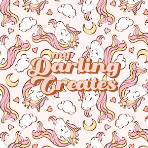 Spring Rainbow Unicorns Pattern Seamless Repeat Pattern for Fabric Sublimation | Seamless File