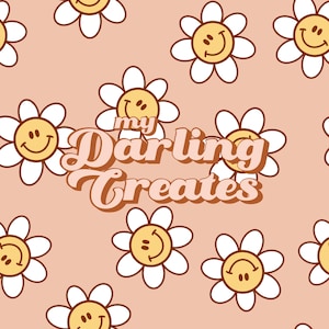 Groovy Spring Happy Boho Flowers | Repeating Pattern for Fabric Sublimation | Seamless File