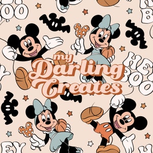 Hey Boo Magical Boys Fall Seamless File for Fabric Sublimation | Repeating Pattern