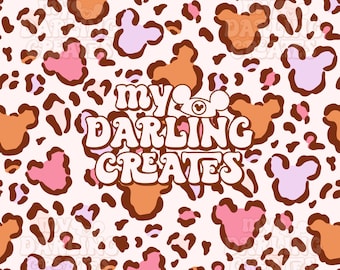 マジカルマウス アニマルプリント テーマパーク | デジタルダウンロード | 布用昇華転写シームレスファイル | 繰り返しパターン