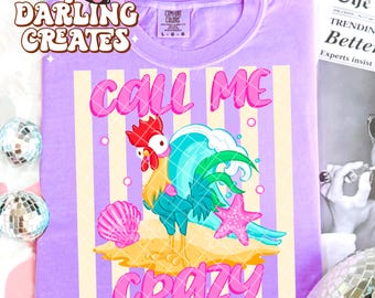 2 PNG Magical Retro Pastel Coquette Chicken / Theme Park Tshirt Design (Download digitale)