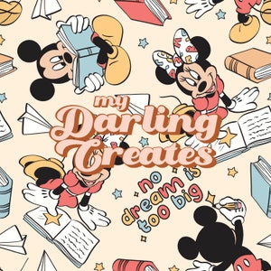 No Dream is too Big Magical Mouse Back to School Seamless File for Fabric Sublimation | Repeating Pattern