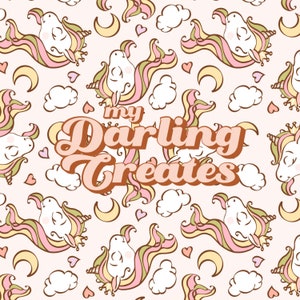 Rainbow Spring Unicorns Pattern Seamless Repeat Pattern for Fabric Sublimation | Seamless File