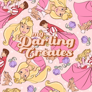 Pink Magical Princess Seamless file for Fabric Sublimation | Repeating Pattern