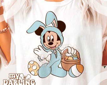 PNG Magical Mouse Rabbit Easter Spring PNG for tshirt sublimation dtf