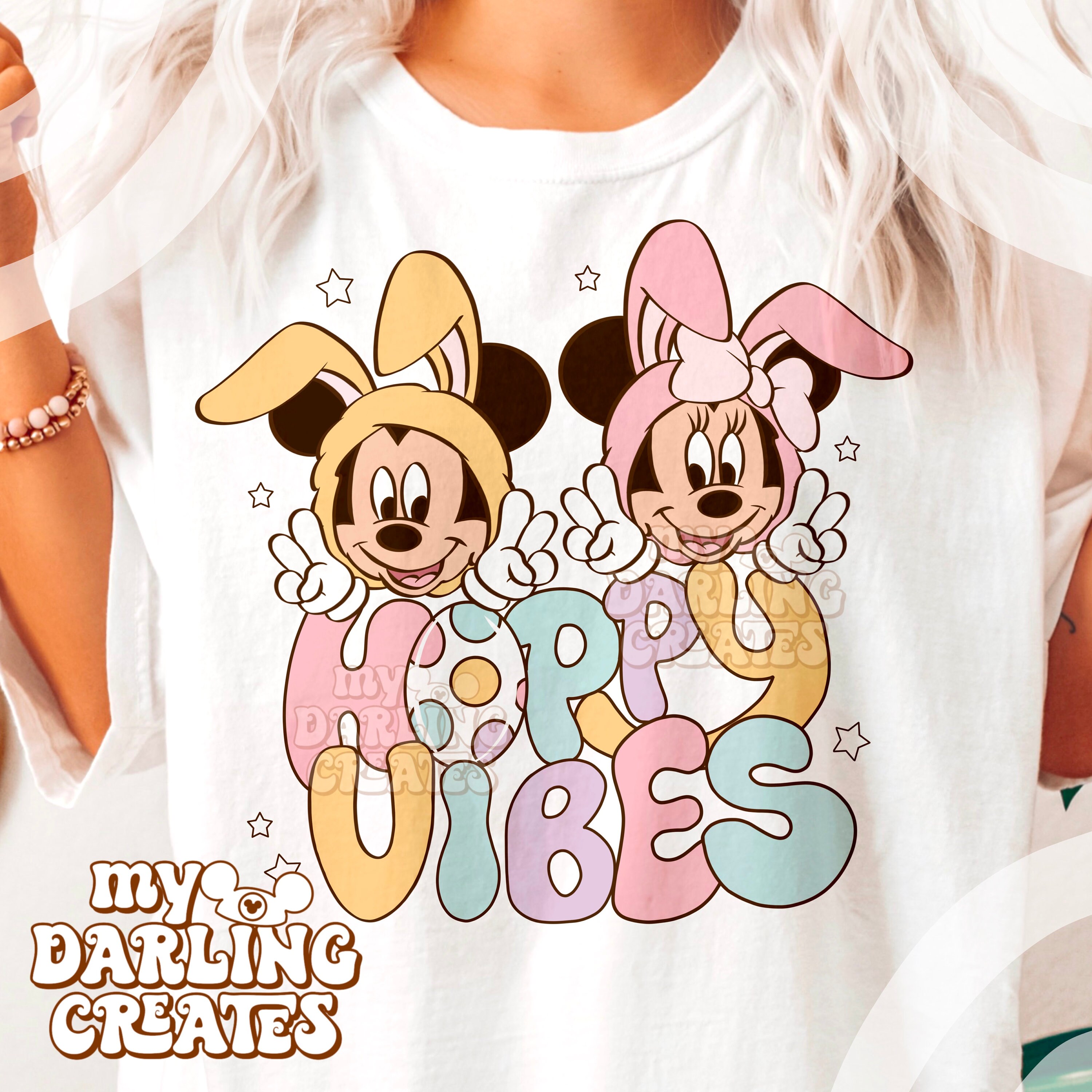 PNG Magical Hoppy Vibes Mouse Rabbit Easter Spring PNG for Tshirt ...