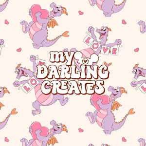 Magical Purple Dragon Valentines Seamless File for Fabric Sublimation | Repeating Pattern