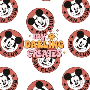 Mouse Fan Club Seamless File for Fabric Sublimation | Repeating Pattern