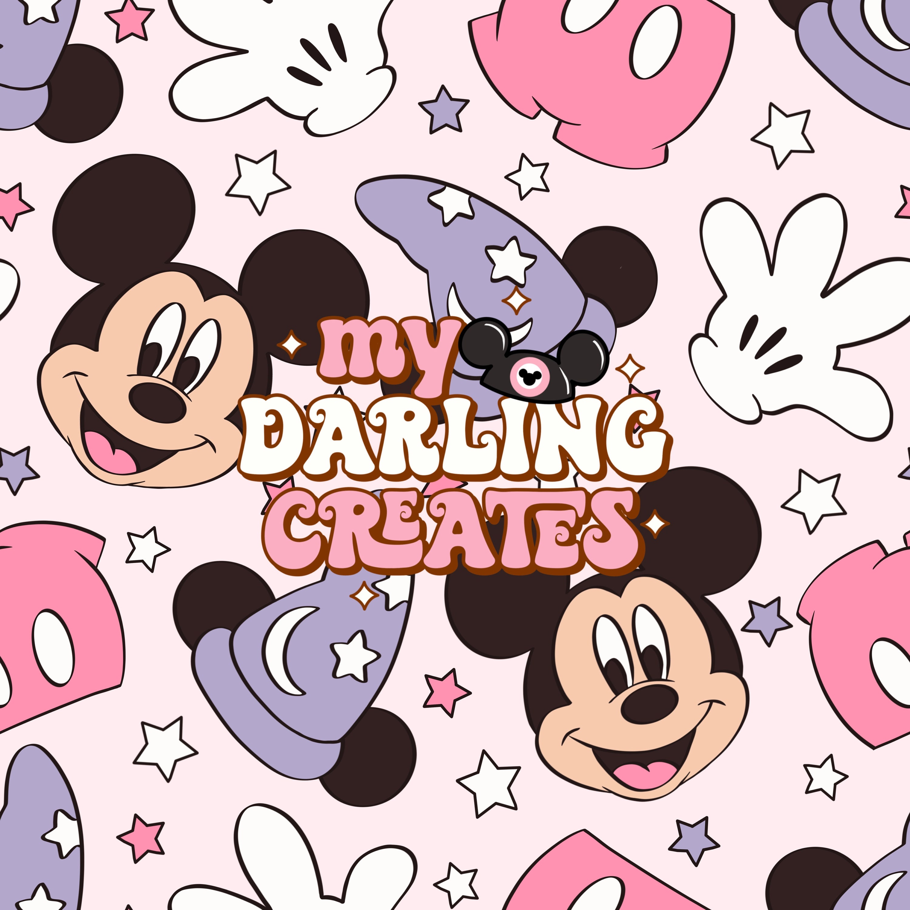 Pink Magic Mouse BUNDLE DEAL 3 Magical Mouse Pink Seamless File and PNG for Tshirt and ...