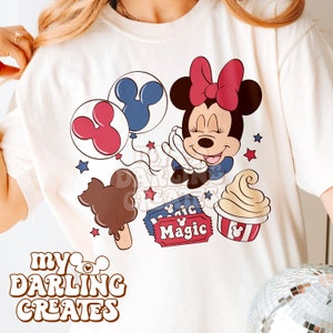 PNG Park Mouse Snacks Fourth of July png for tshirt sublimation | DTF | Screenprint transfer png