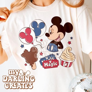 PNG Park Mouse Snacks Fourth of July png for tshirt sublimation | DTF | Screenprint transfer png