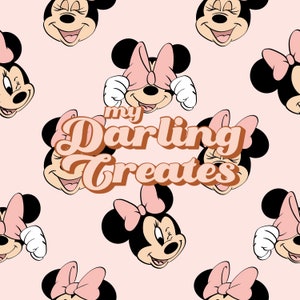 Simple Magical Mouse Pink Seamless File for Fabric Sublimation
