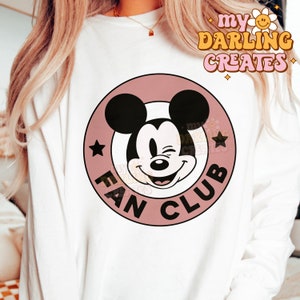 Mouse Fan Club Pink PNG for tshirt Sublimation | Tshirt Design