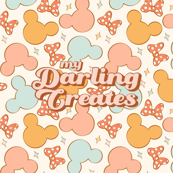 Spring Rainbow Magical Ears And Bows Pattern Seamless Repeat Pattern for Fabric Sublimation | Seamless File