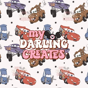 Magical Cars Seamless File for Fabric Sublimation | Repeating Pattern