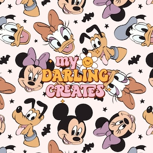 Magical Mouse Friends Fall And Halloween Seamless File for Fabric Sublimation | Repeating Pattern