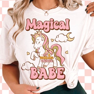 Magical Babe Unicorn PNG for tshirt sublimation | DTF | Screenprint transfer png
