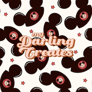 Classic Mouse Ears Hat Seamless File for Fabric Sublimation | Repeating Pattern