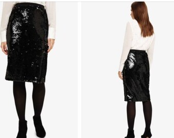 sequin skirt etsy