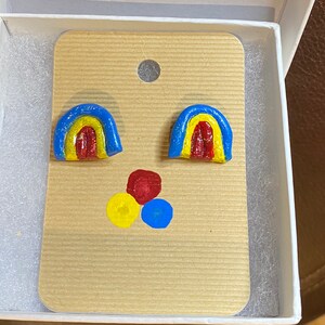 Rainbow Stud Earrings