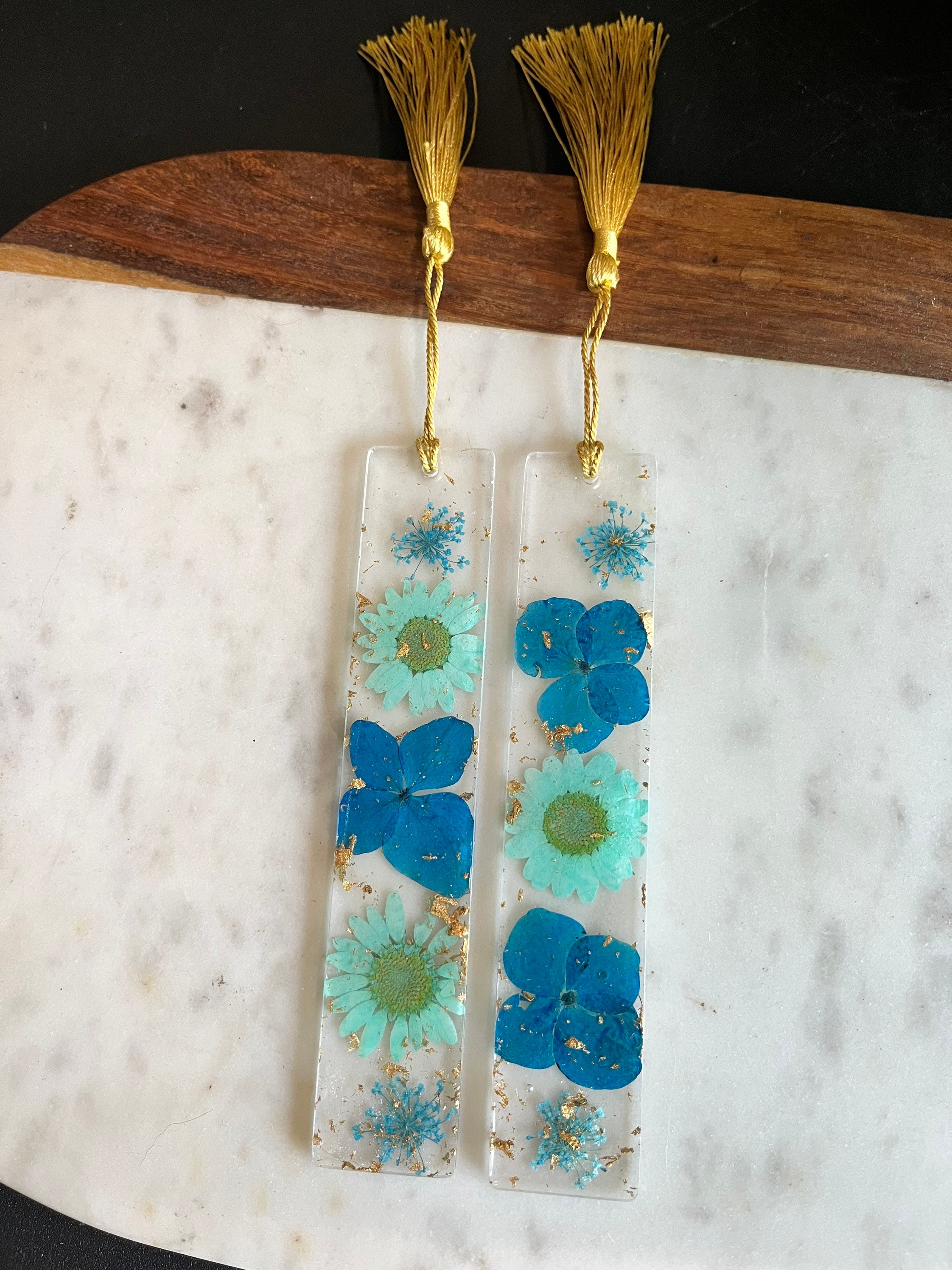 Floral Resin Bookmarks With Preserved Flowers | Handcrafted