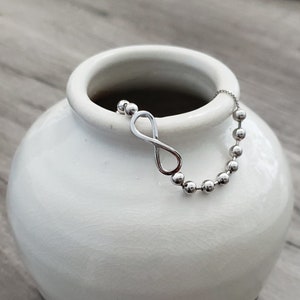 Infinity Bracelet | Sterling Silver Bracelet | Silver Bracelet | Silver Bead Bracelet | Silver Infinity Bracelet | Bolo Bracelet