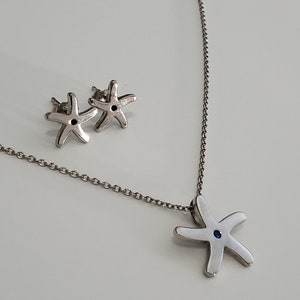 Starfish Earrings | Starfish Necklace | Sterling Silver Earrings | Sterling Silver Necklace | Starfish Jewelry