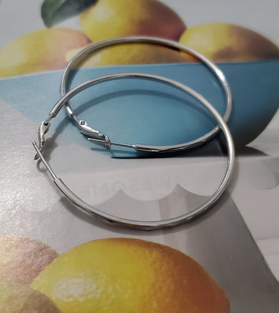 Hoop Earrings | Gold Hoop Earrings | Silver Hoop Earrings | Silver Earrings View 2