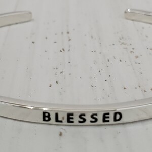Blessed Bracelets | Inspirational Bracelets| Inspirational Silver Bracelets | Inspirational Cuff Bracelets | Silver Cuff Bracelet