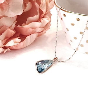 Blue Crystal Necklace | Rose Gold Necklace | Sterling Silver Necklace | Swarovski Crystal Necklace | Swarovski Necklace | Crystal Necklace