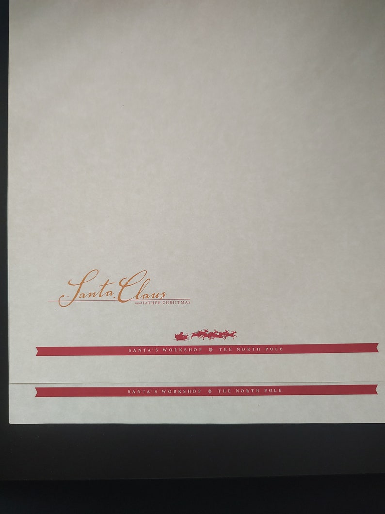 Letter From Santa Printable Letterhead Stationery (blank), Official ...